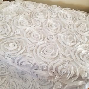 White Floral Table Cloth
